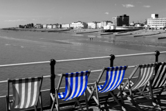 Deckchairs on the Victorian Pier, Worthing town