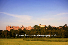 Winter view, Arundel castle; Arundel town