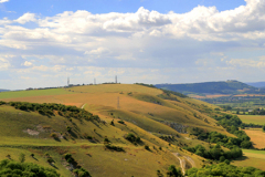 View to Hassocks town from the Ditchling Beacon