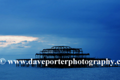 Stormy skies over the Brighton West Pier