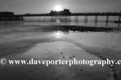 Sunset over the Victorian Pier, Worthing town