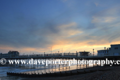 Sunset over the Victorian Pier, Worthing town