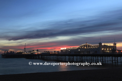 Dusk colours over the Brighton Palace Pier