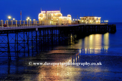 Sunset over the Victorian Pier, Worthing town