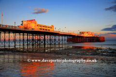 Sunset over the Victorian Pier, Worthing town