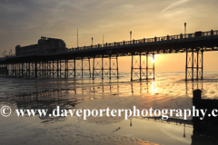 Sunset over the Victorian Pier, Worthing town