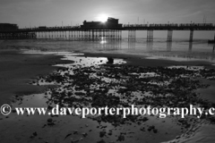 Sunset over the Victorian Pier, Worthing town