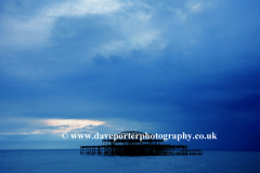 Stormy skies over the Brighton West Pier