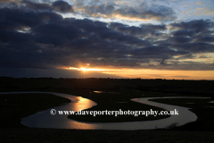 Sunset, Ox Bow river meander, Cuckmere River Haven