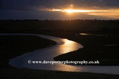 Sunset, Ox Bow river meander, Cuckmere River Haven