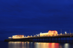 Dusk over the Victorian Pier, Worthing town