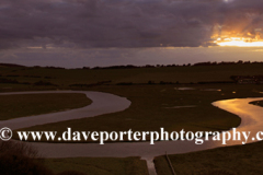 Sunset, Ox Bow river meander, Cuckmere River Haven