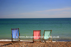 Deckchairs on the beach, Worthing