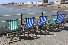 Deckchairs on the Victorian Pier, Worthing town