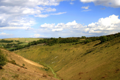 View through Devils Dyke valley near Brighton