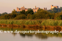 Dawn colours River Arun, Arundel Castle