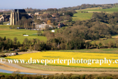 View over the river Adur valley to Lancing village