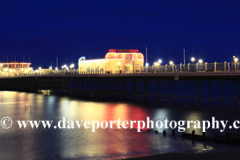 Dusk over the Victorian Pier, Worthing town