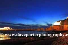 Dusk over the Victorian Pier, Worthing town