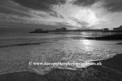 Stormy seas at the Victorian Pier, Worthing town