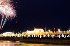 Fireworks over the Victorian Pier, Worthing town