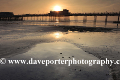 Sunset over the Victorian Pier, Worthing town