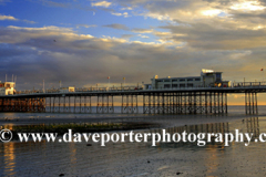 Sunset over the Victorian Pier, Worthing town