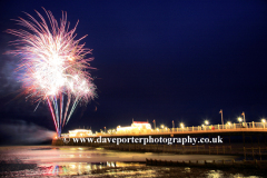 Fireworks over the Victorian Pier, Worthing town