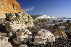 The 7 sisters cliffs from Hope Gap, Seaford Head