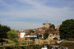 Boats on the river Arun Arundel Castle