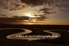 Sunset, Ox Bow river meander, Cuckmere River Haven