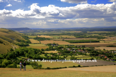 View to Hassocks town from the Ditchling Beacon