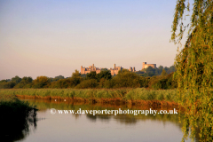 Dawn colours River Arun, Arundel Castle