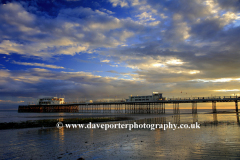 Sunset over the Victorian Pier, Worthing town