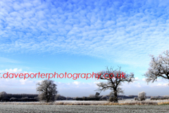 Winter scene, Fenland fields near Whittlesey town