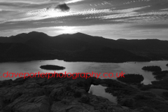 Sunset over Derwentwater, Keswick, Lake District