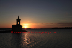 Sunset, Normanton church, Rutland Water Reservoir