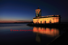 Dusk, Normanton church, Rutland Water Reservoir