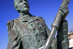 Statue at the port of Ciutadella, Menorca